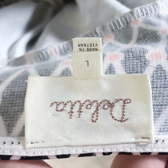 Deletta Anthropologie Pleated Diamond Tank Large - Picture 10 of 11